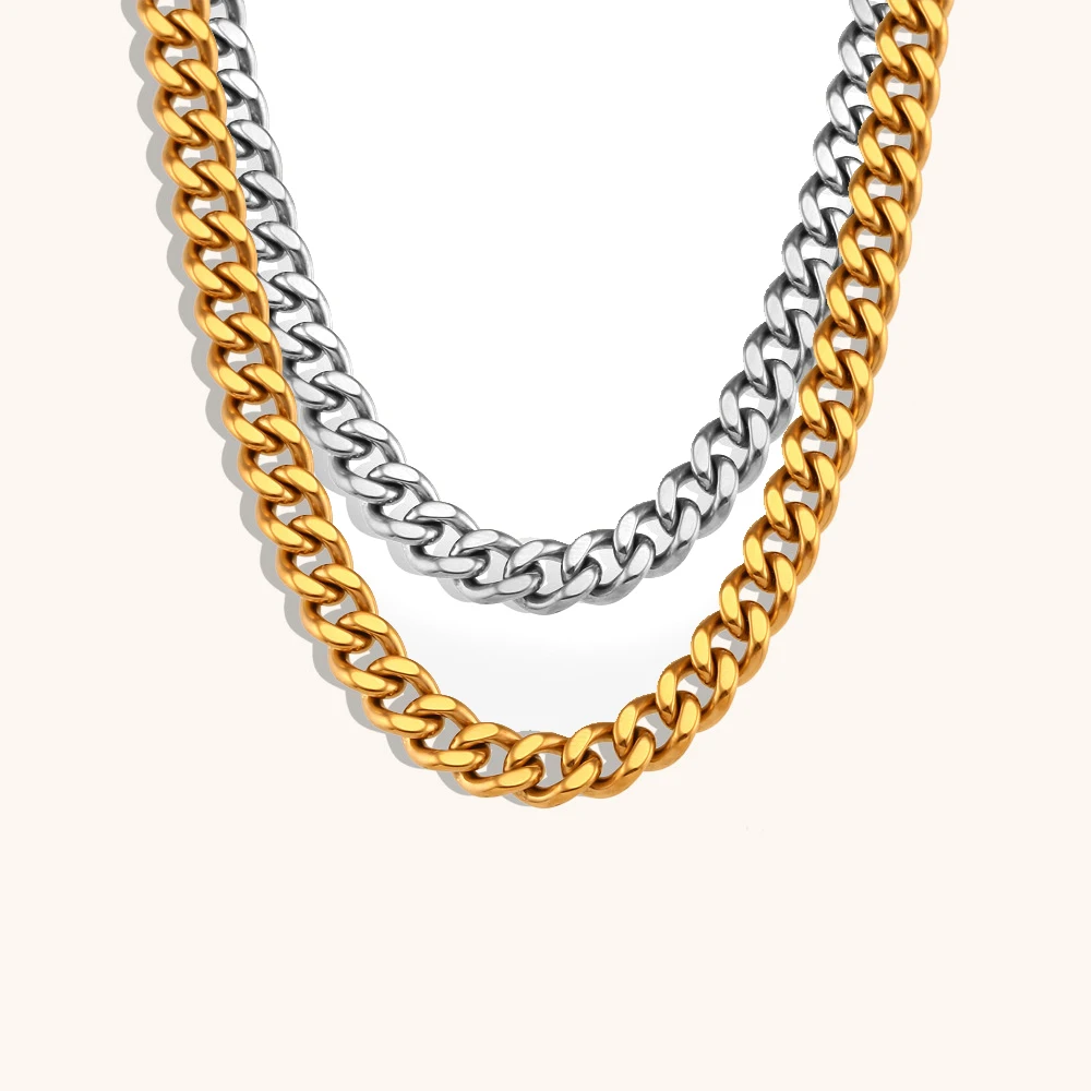 Punk Fashion Cuban Link Chain Necklaces Male Gold Color Stainless Steel Heavy Long Choker Chains For Men Vintage Jewelry Gift
Punk Fashion Cuban Link Chain Necklaces Male Gold Color Stainless Steel Heavy Long Choker Chains For Men Vintage Jewelry Gift