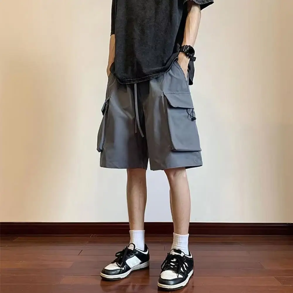 Versatile Cargo Shorts Men's Adjustable Drawstring Cargo Shorts with Multi Pockets Elastic Waist Sport Shorts for Basketball
Versatile Cargo Shorts Men's Adjustable Drawstring Cargo Shorts with Multi Pockets Elastic Waist Sport Shorts for Basketball