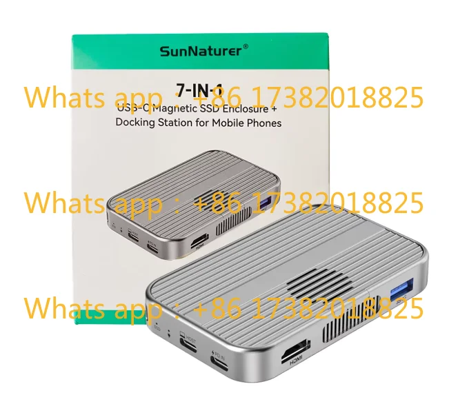 7-in-1 M.2 Magnetic Mobile Solid State Hard Disk Box Dual Protocol NVMe Mobile Phone Mobile Hard Disk Expansion
7-in-1 M.2 Magnetic Mobile Solid State Hard Disk Box Dual Protocol NVMe Mobile Phone Mobile Hard Disk Expansion