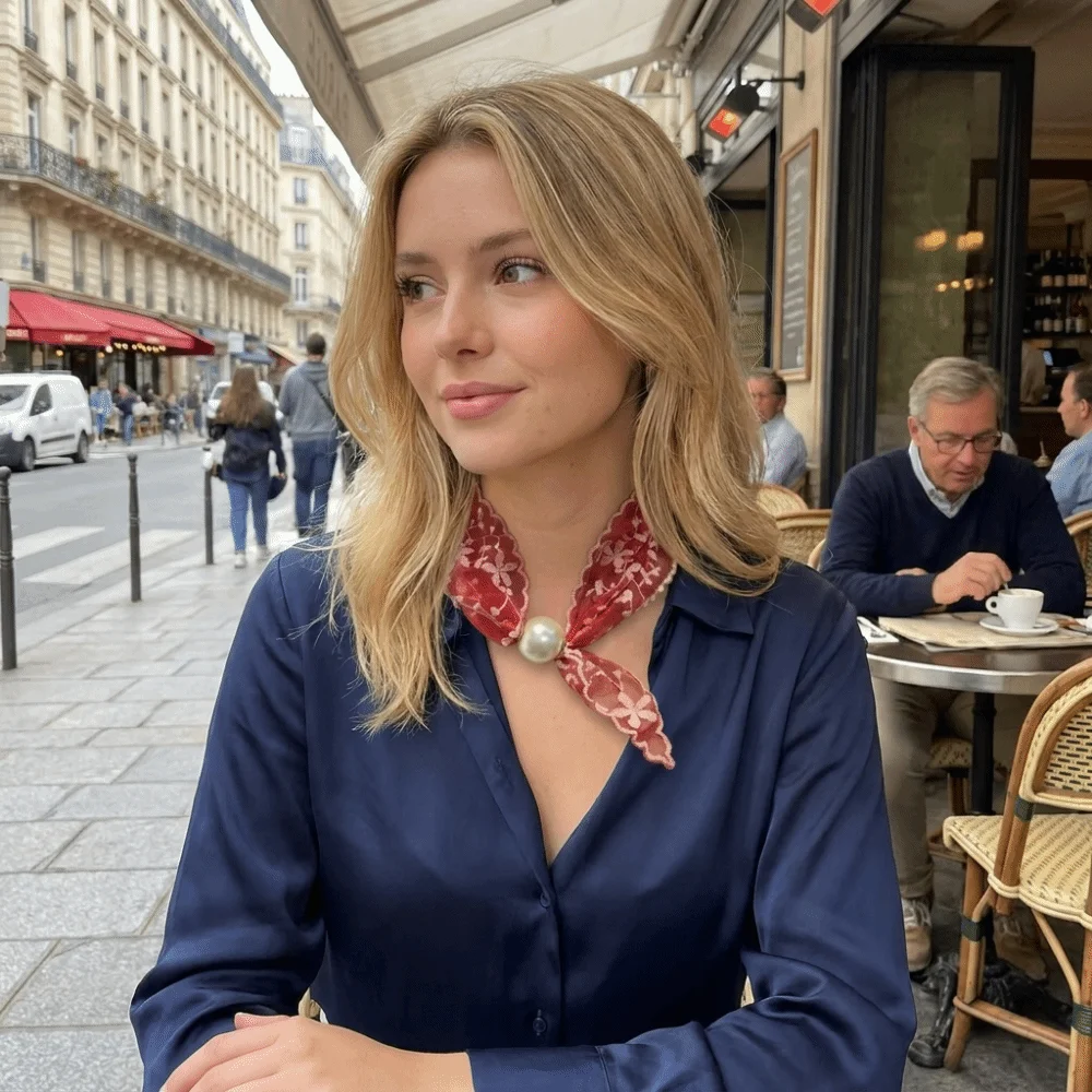 Snap Closure Magnetic Buckle Lazy Scarf Elegant Versatile Pearl Lace Neck Scarf Adjustable Collarbone Chain Shirt Collar Scarf
Snap Closure Magnetic Buckle Lazy Scarf Elegant Versatile Pearl Lace Neck Scarf Adjustable Collarbone Chain Shirt Collar Scarf