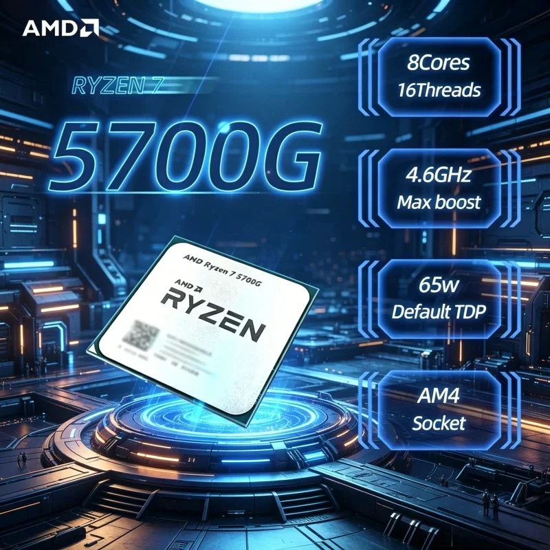 Socket AM4 Brand New CPU AMD Ryzen 7 5700G 4.6GHz 8-Core 16-Thread 16MB L3 Cache Reliable Processor Delivered Without Package
Socket AM4 Brand New CPU AMD Ryzen 7 5700G 4.6GHz 8-Core 16-Thread 16MB L3 Cache Reliable Processor Delivered Without Package