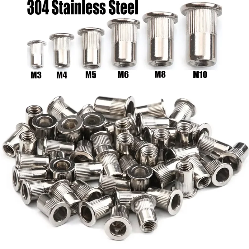 10/20/50PCS 304 Stainless Steel Rivets Nuts Insert Flat Head Threaded Nut Riveter Nut Tools Riveting Tool M3/M4/M5/M6/M8/M10/M12
10/20/50PCS 304 Stainless Steel Rivets Nuts Insert Flat Head Threaded Nut Riveter Nut Tools Riveting Tool M3/M4/M5/M6/M8/M10/M12