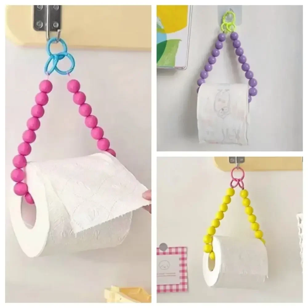 Dopamine Hanging Beaded Tissue Holder Wall Mount Non Punching Toilet Paper Roll Bracket Multifunctional Decoration
Dopamine Hanging Beaded Tissue Holder Wall Mount Non Punching Toilet Paper Roll Bracket Multifunctional Decoration
