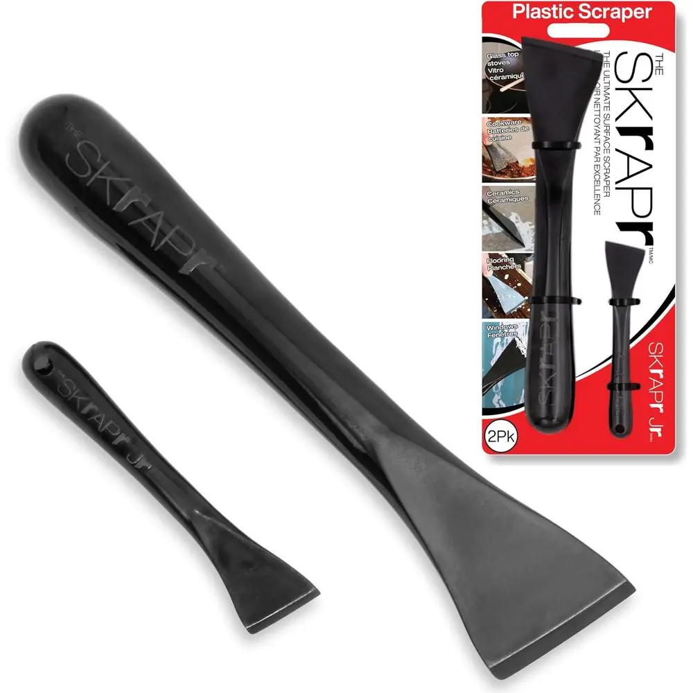Plastic Scraper Tool, 2 Pack, Non-Scratch, 1.7 Inch Wide Blade, Long Ergonomic Handle, Heat Resistant (460), Dishwasher Safe - C
Plastic Scraper Tool, 2 Pack, Non-Scratch, 1.7 Inch Wide Blade, Long Ergonomic Handle, Heat Resistant (460), Dishwasher Safe - C