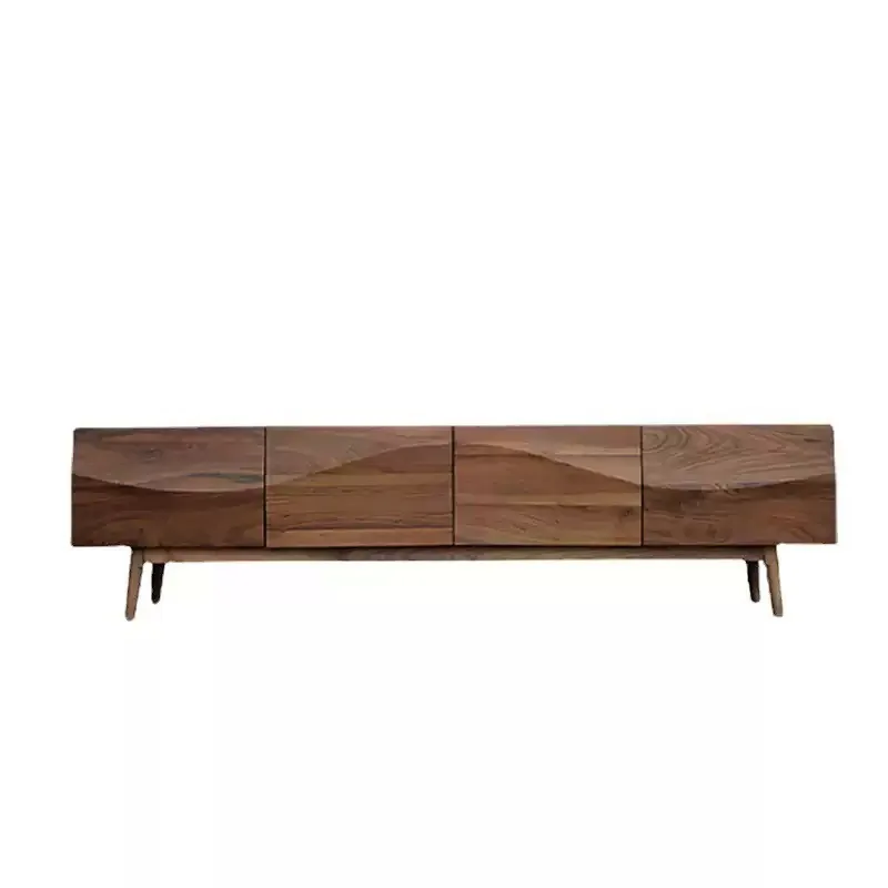 Nordic black walnut, TV cabinet all solid wood, modern simple living room small apartment, creative wave floor cabinet
Nordic black walnut, TV cabinet all solid wood, modern simple living room small apartment, creative wave floor cabinet