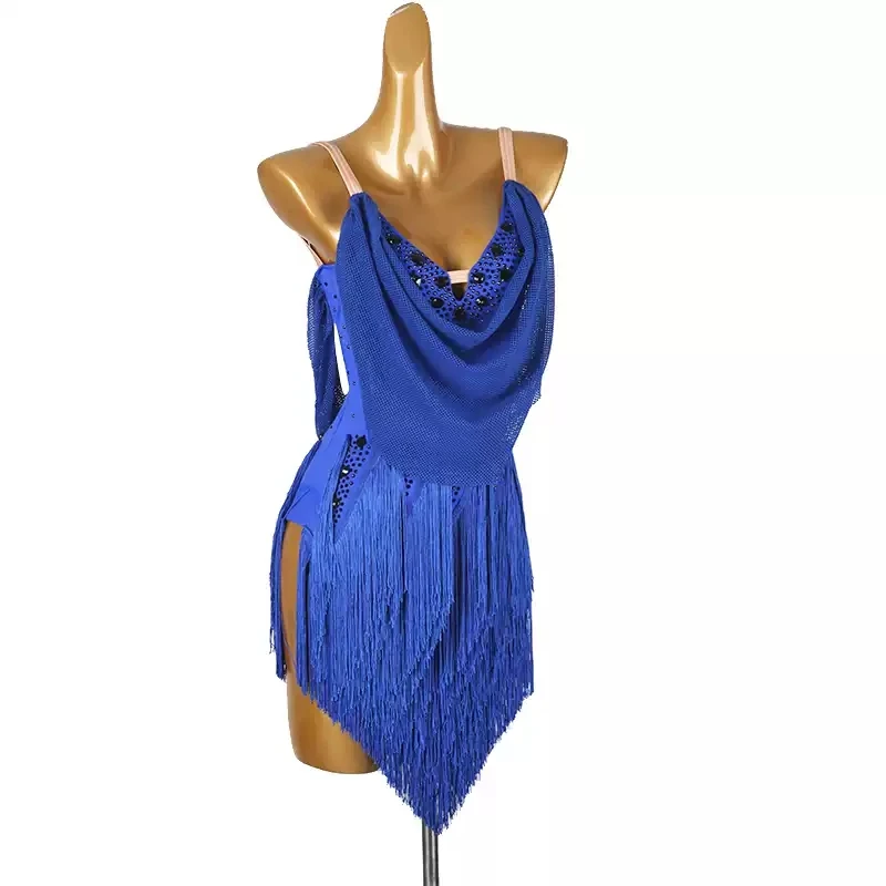 Blue Latin Dance Dresses Competition Costumes Sexy Womens Ballroom Party Girls Tassel Skirt Performance Suit Prom Samba Clothes
Blue Latin Dance Dresses Competition Costumes Sexy Womens Ballroom Party Girls Tassel Skirt Performance Suit Prom Samba Clothes