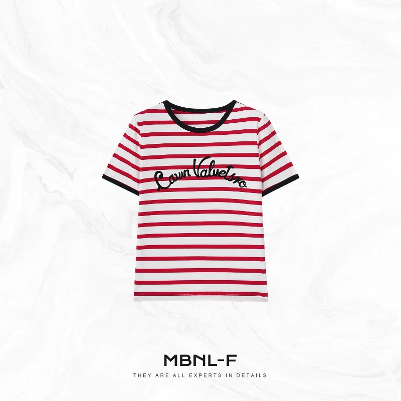 MBNLF Red Striped T-irt High Weight ort Sve mat Versatile Daily Wear Ladies' T-irt Summer 2025 Other Material...
MBNLF Red Striped T-irt High Weight ort Sve mat Versatile Daily Wear Ladies' T-irt Summer 2025 Other Material...