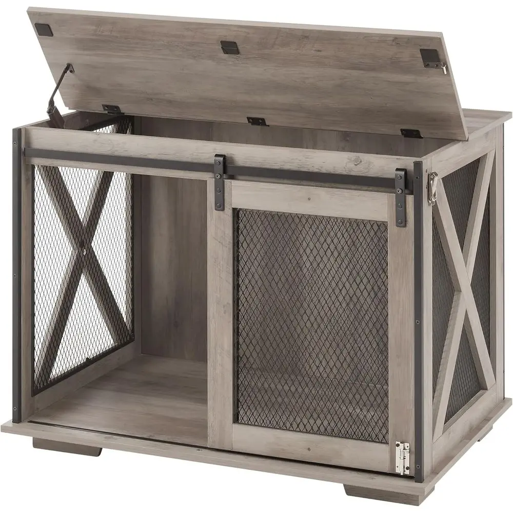 Gray Wooden Dog Crate with Sliding Door, End Table Dog Kennel, Detachable Divider for Small/Medium/Large Dogs
Gray Wooden Dog Crate with Sliding Door, End Table Dog Kennel, Detachable Divider for Small/Medium/Large Dogs