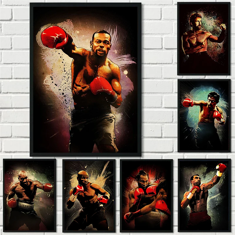 Vintage Boxing Star Poster Abstract Man Portrait Canvas Painting Print Wall Art Picture Room Gift Cuadro Gym Home Decor No Frame
Vintage Boxing Star Poster Abstract Man Portrait Canvas Painting Print Wall Art Picture Room Gift Cuadro Gym Home Decor No Frame