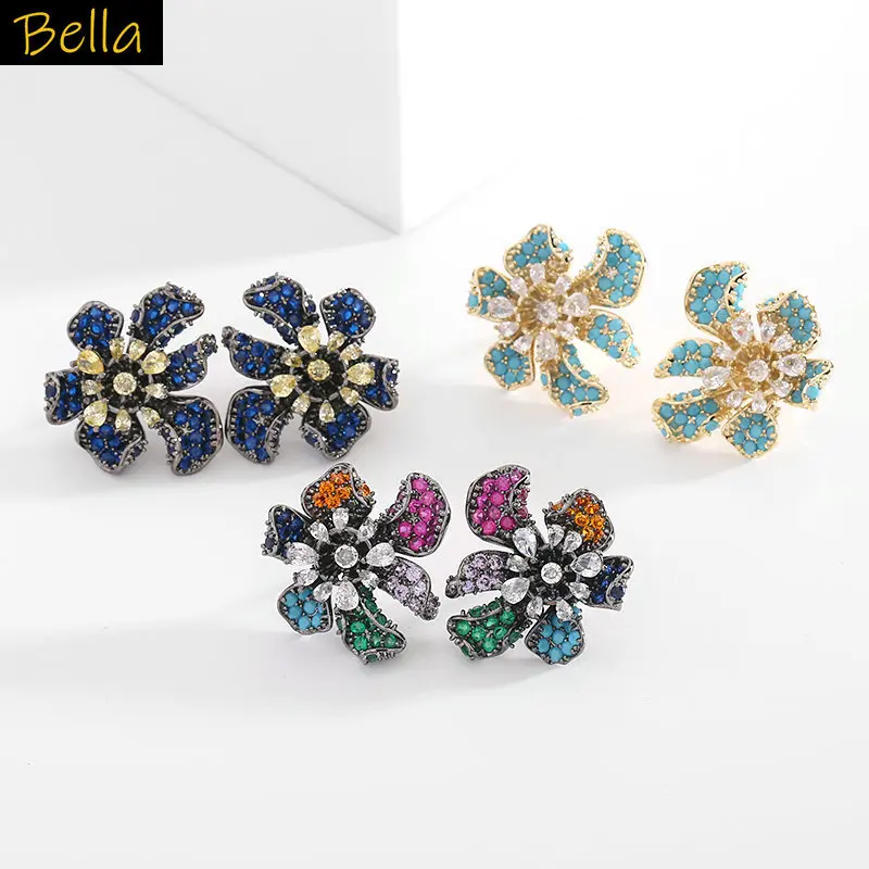 royal blue zirconia flower stud earrings for women multicolor white sweet jewelry daily wear party gift
royal blue zirconia flower stud earrings for women multicolor white sweet jewelry daily wear party gift