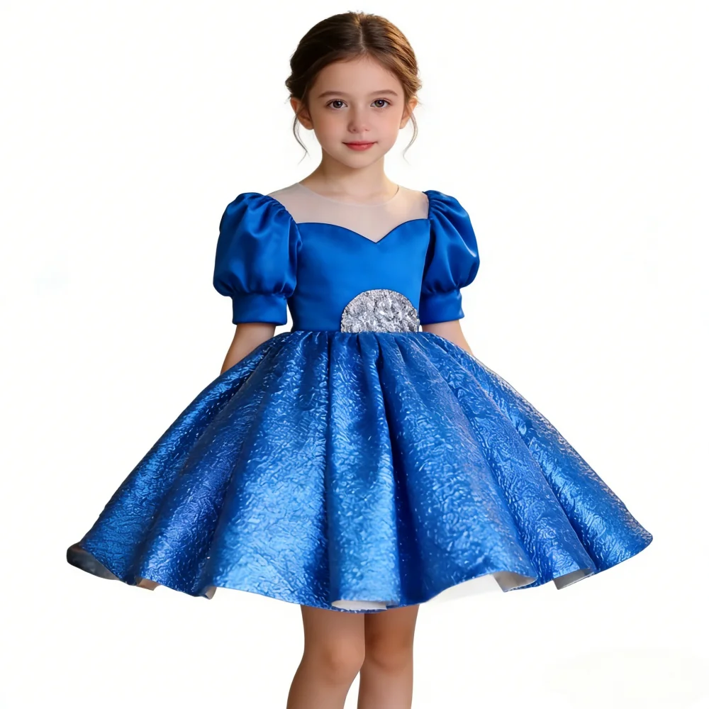 New Girls First Birthday Evening Gown Flower Girl PrincessPerformance Host Children Vestido Dress Piano Kids Bubble Sleeves
New Girls First Birthday Evening Gown Flower Girl PrincessPerformance Host Children Vestido Dress Piano Kids Bubble Sleeves
