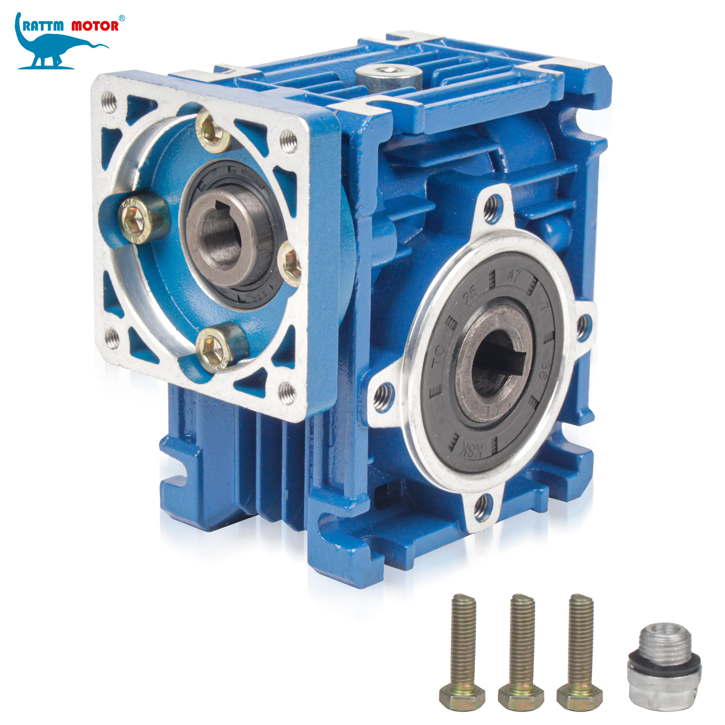 Square Flange NMRV030 Worm reducer Gearbox Installation hole spacing 50mm speed ratio 5:1 - 80:1
Square Flange NMRV030 Worm reducer Gearbox Installation hole spacing 50mm speed ratio 5:1 - 80:1