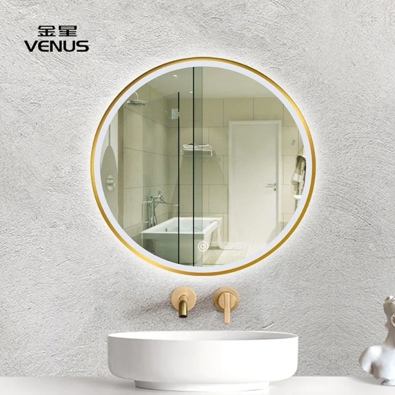 500/600/700/800mm Round Bathroom mirror LED Smart Mirror Touch switch Defogging Tricolor light HD glass Aluminum Golden Mirror
500/600/700/800mm Round Bathroom mirror LED Smart Mirror Touch switch Defogging Tricolor light HD glass Aluminum Golden Mirror