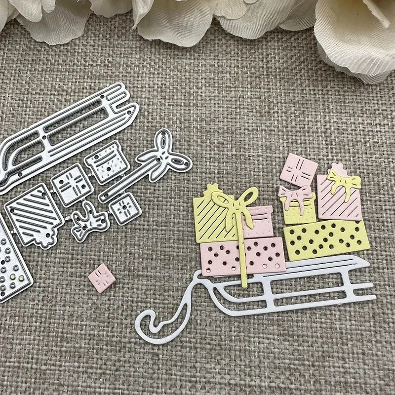 Christmas sleigh gift box Metal Cutting Dies Stencils Die Cut for DIY Scrapbooking Album Paper Card Embossing
Christmas sleigh gift box Metal Cutting Dies Stencils Die Cut for DIY Scrapbooking Album Paper Card Embossing