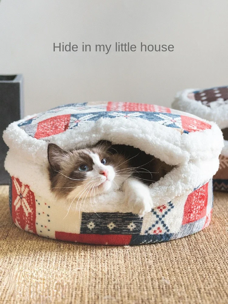 Cat Bed House Nest Mat Christmas Vintage Winter Warm Closed Dual Purpose Cats Pet Supplies Dogs Bed Cat Mat Для Кошек
Cat Bed House Nest Mat Christmas Vintage Winter Warm Closed Dual Purpose Cats Pet Supplies Dogs Bed Cat Mat Для Кошек