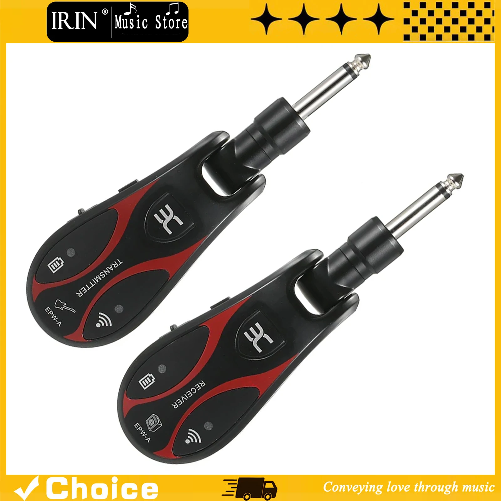 EPW-A UHF Guitar Wireless System Rechargeable Audio Transmitter Receiver for Guitar Amplifier Guitar Accessories
EPW-A UHF Guitar Wireless System Rechargeable Audio Transmitter Receiver for Guitar Amplifier Guitar Accessories