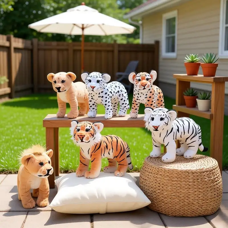 30cm Kawaii Realistic Lion Tiger Leopard Plush Doll Soft Stuffed Animal Toy Comfort Doll Home Decor Kids Gift Birthday Christmas
30cm Kawaii Realistic Lion Tiger Leopard Plush Doll Soft Stuffed Animal Toy Comfort Doll Home Decor Kids Gift Birthday Christmas