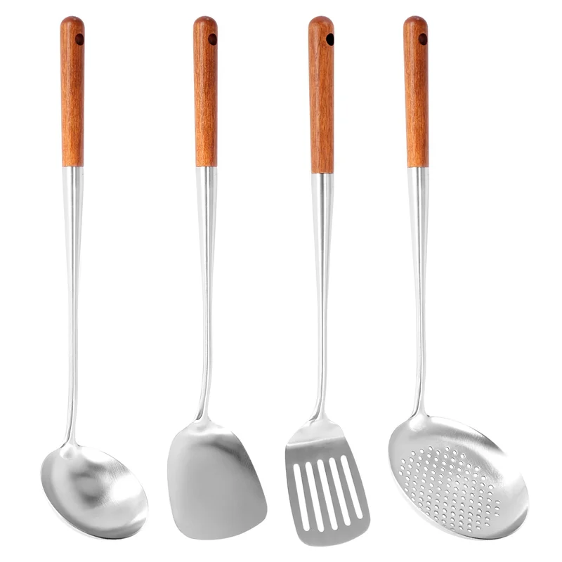 A21Q -Long Handle Stainless Steel Wok Spatula Kitchen Slotted Turner Rice Spoon Ladle Cooking Tools Utensil Set
A21Q -Long Handle Stainless Steel Wok Spatula Kitchen Slotted Turner Rice Spoon Ladle Cooking Tools Utensil Set