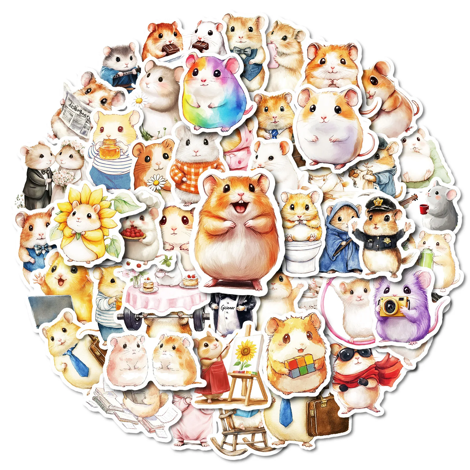 50 шт. Kawaii офисные хомяки без повторения, водонепроницаемые декоративные детские награды, игрушечные наклейки
50 шт. Kawaii офисные хомяки без повторения, водонепроницаемые декоративные детские награды, игрушечные наклейки