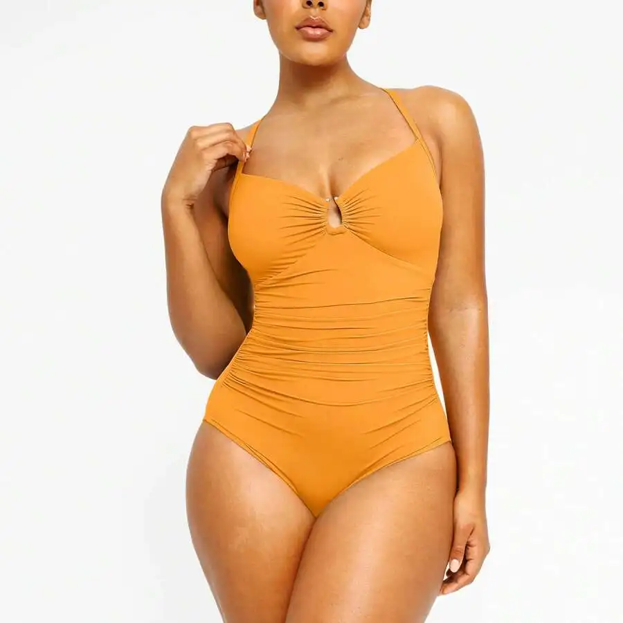 Womens Ruched One Piece Swimsuit With U-Ring Cut Out Slimming Tummy Control Bathing Suit
Womens Ruched One Piece Swimsuit With U-Ring Cut Out Slimming Tummy Control Bathing Suit
