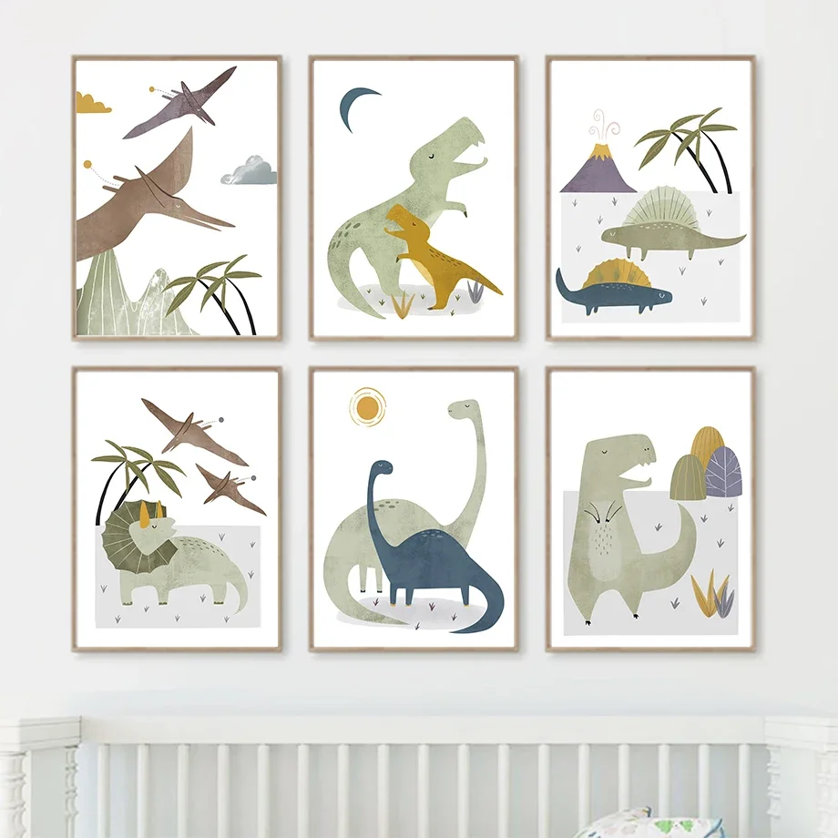Cute Cartoon Dinosaur Palm Tree Mountain Sun Nordic Posters And Prints Wall Art Canvas Painting Wall Pictures Kids Room Decor
Cute Cartoon Dinosaur Palm Tree Mountain Sun Nordic Posters And Prints Wall Art Canvas Painting Wall Pictures Kids Room Decor