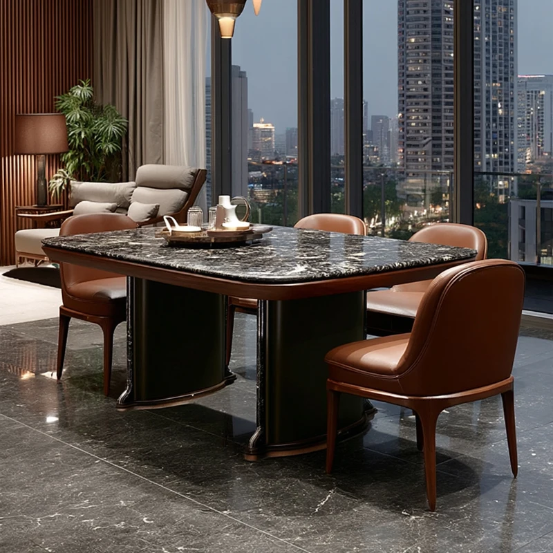 Light luxury minimalist marble dining table and chair combination modern simple home villa large flat round dining table
Light luxury minimalist marble dining table and chair combination modern simple home villa large flat round dining table