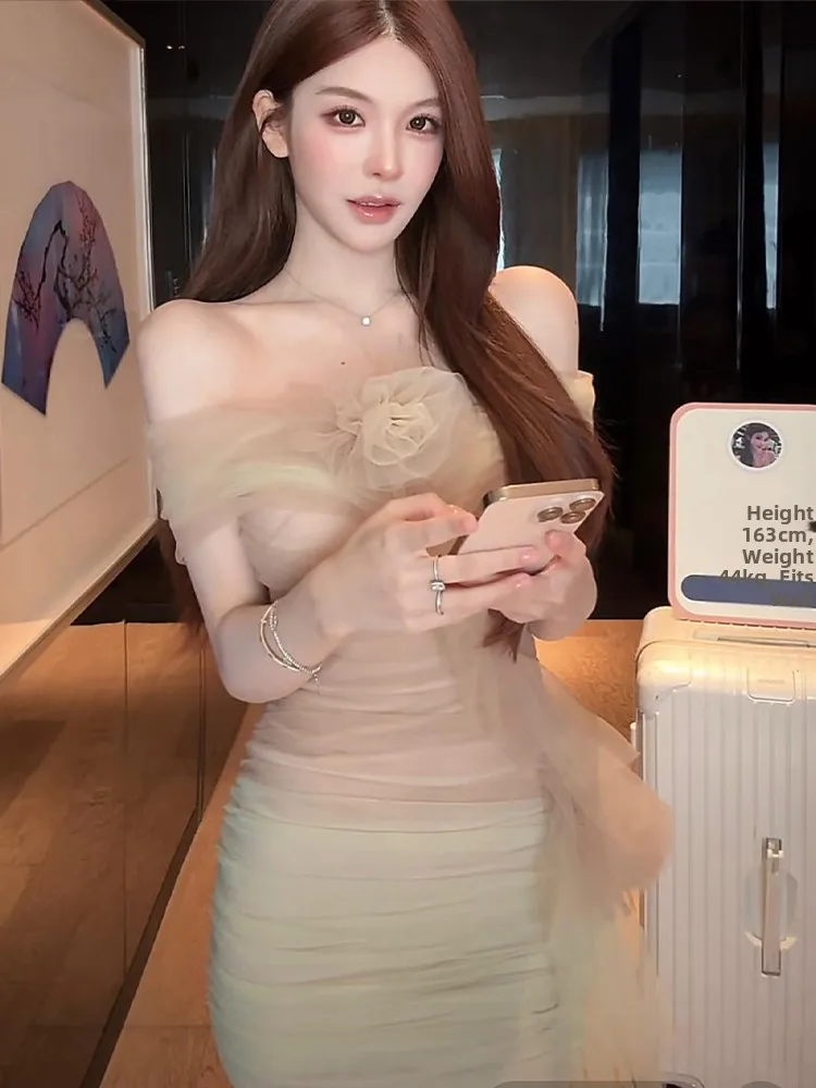 Summer Gradient Mesh Slim Fit Short Skirt Design Sensation 3D Flower Tube Top Dress Women's Fashion plus Size Citywalk Tour Date
Summer Gradient Mesh Slim Fit Short Skirt Design Sensation 3D Flower Tube Top Dress Women's Fashion plus Size Citywalk Tour Date