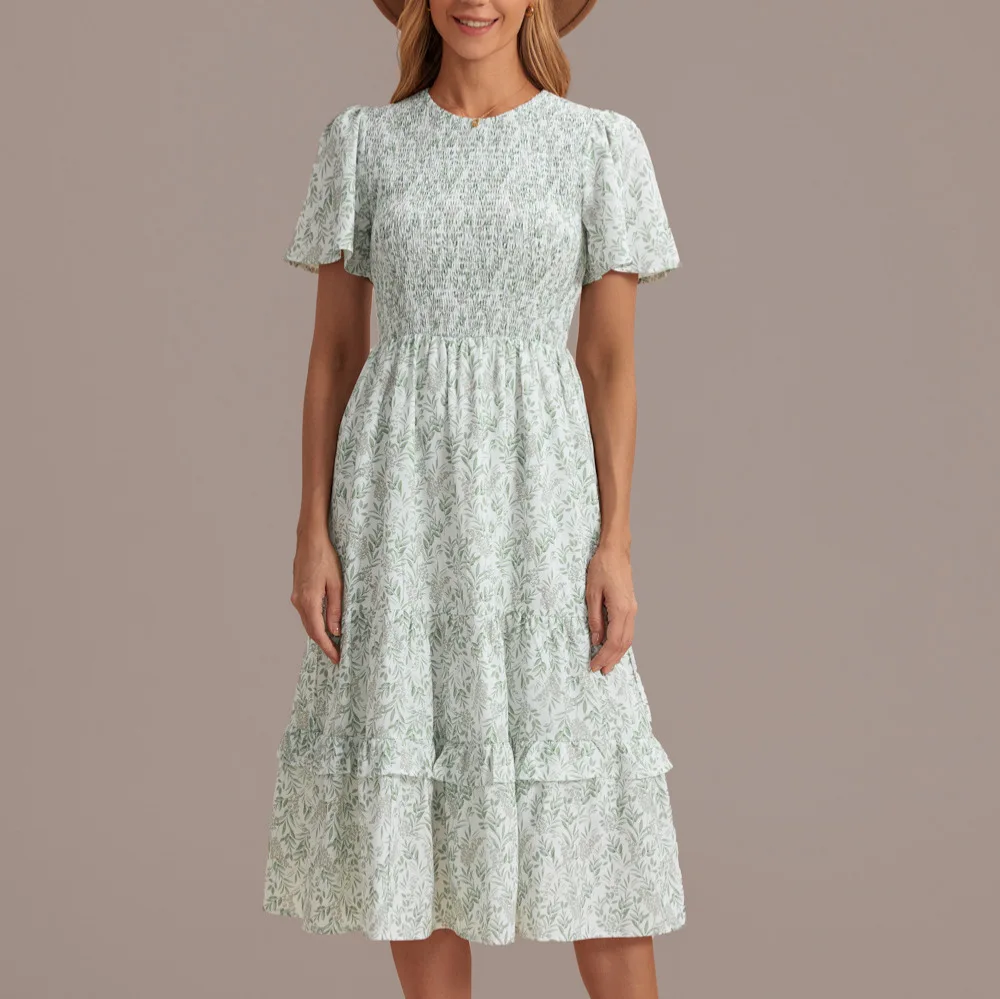 French retro pastoral dress original design vacation print waist new fashion simple luxury temperament elegant high-end vacation
French retro pastoral dress original design vacation print waist new fashion simple luxury temperament elegant high-end vacation