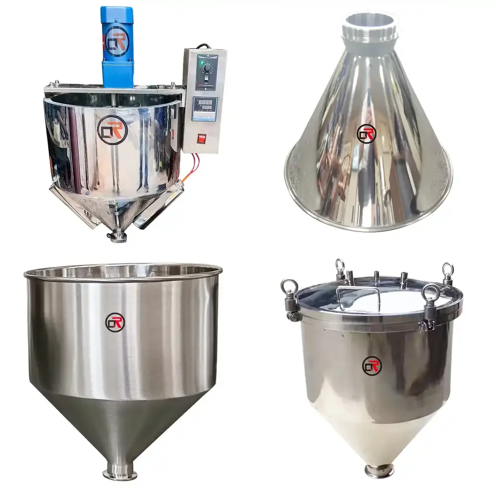 Large Capacity Cone-Shaped Movable Stainless Steel Hopper for Grain Pellet Food Powder Storage Pressure Vessel Core Equipment
Large Capacity Cone-Shaped Movable Stainless Steel Hopper for Grain Pellet Food Powder Storage Pressure Vessel Core Equipment