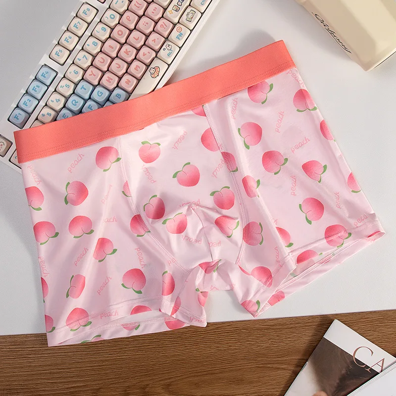 Summer Man Ice Silk Fruit Prints Cartoon Underwear Cute Lovely Sweety Breathable Soft Boxers High Elasticity Fashion Personality
Summer Man Ice Silk Fruit Prints Cartoon Underwear Cute Lovely Sweety Breathable Soft Boxers High Elasticity Fashion Personality
