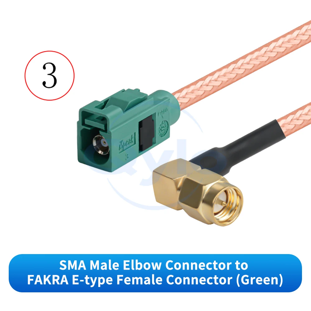 SMA to FAKRA Male / Female Green E-Type Adapter Cable RG142 Silver-Plated Double-Shielded RF Cable SMA - JK (1 pcs)
SMA to FAKRA Male / Female Green E-Type Adapter Cable RG142 Silver-Plated Double-Shielded RF Cable SMA - JK (1 pcs)