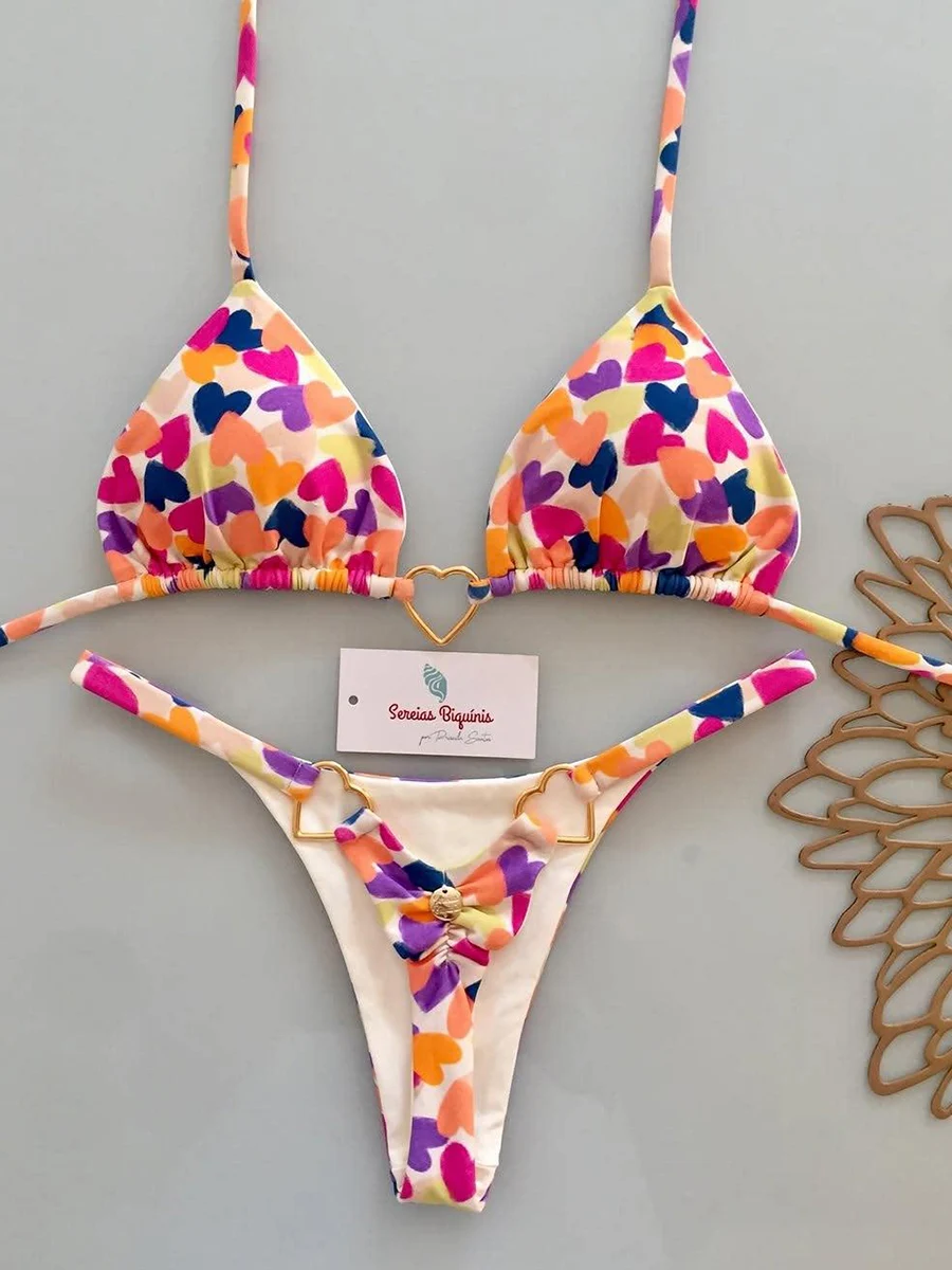 Micro Bikinis 2026 New Swimwear Women Swimsuit Sexy Brazilian Bikini Set Love Print Beachwear Bathing Suit biquini Female
Micro Bikinis 2026 New Swimwear Women Swimsuit Sexy Brazilian Bikini Set Love Print Beachwear Bathing Suit biquini Female