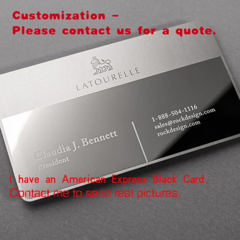 на заказ. Персонализированные благодарственные открытки Визитные карточки Дизайн Нержавеющая сталь Алюминий Роскошный индивидуальный пустой металлический бизнес C
на заказ. Персонализированные благодарственные открытки Визитные карточки Дизайн Нержавеющая сталь Алюминий Роскошный индивидуальный пустой металлический бизнес C