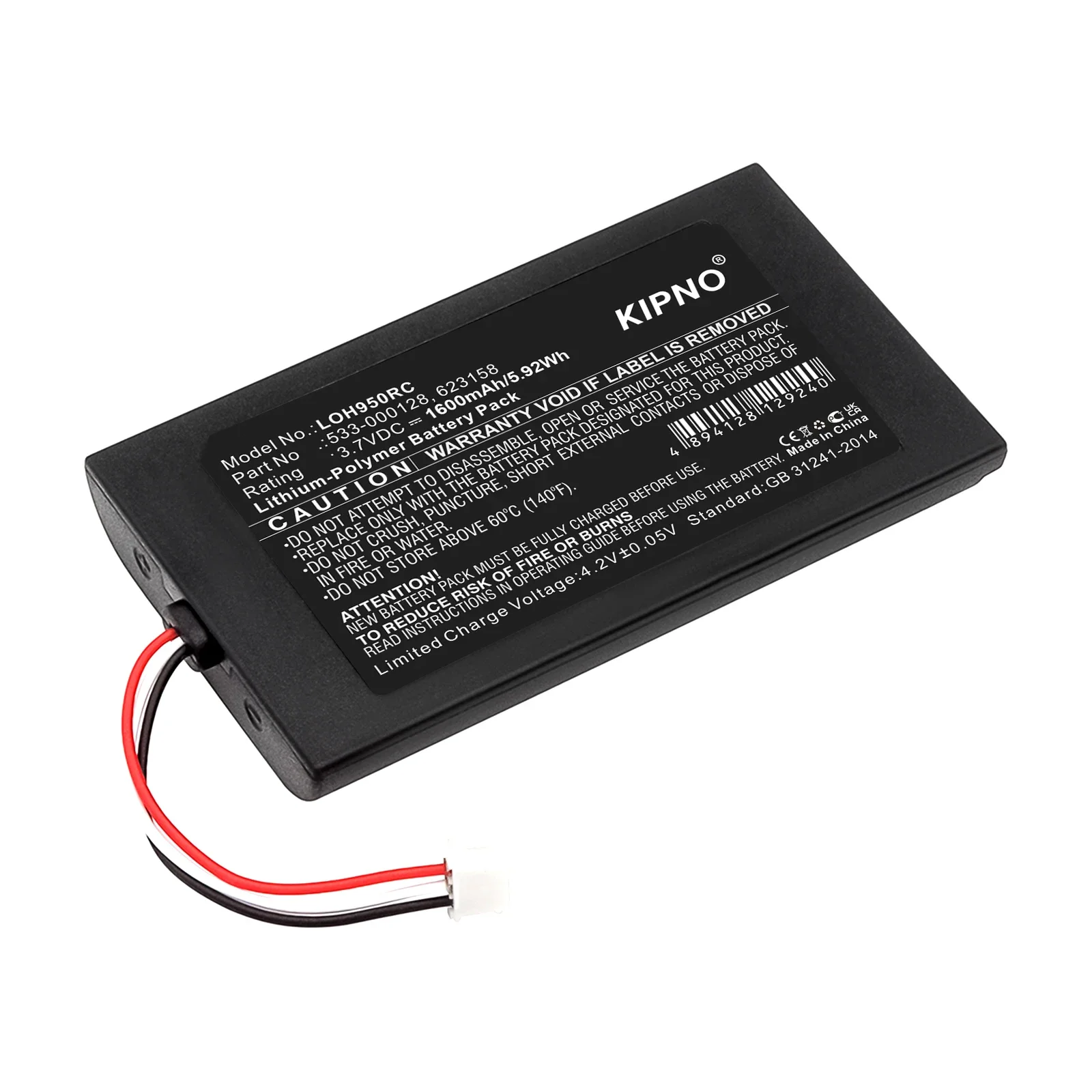KIPNO 1600mAh Replacement Battery for Logitech 915-000257 915-000260 Elite Harmony 950 533-000128 623158 
KIPNO 1600mAh Replacement Battery for Logitech 915-000257 915-000260 Elite Harmony 950 533-000128 623158