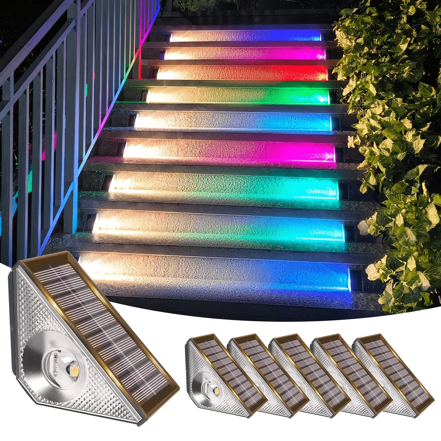 Solar Step Lights for Outside, 10 Color Modes Stair Lights Outdoor, Waterproof Solar Lights for Garden Stair, Patio, Deck, Yard, Front Step, Porch Decor
Solar Step Lights for Outside, 10 Color Modes Stair Lights Outdoor, Waterproof Solar Lights for Garden Stair, Patio, Deck, Yard, Front Step, Porch Decor