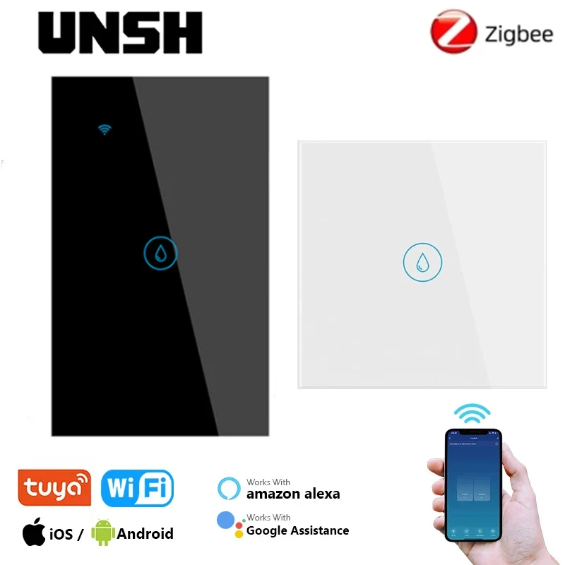 40A 8000W Tuya Smart Water Heater Switch WiFi Zigbee Universal Breaker Works with Alexa Google Home Alice for EU US
40A 8000W Tuya Smart Water Heater Switch WiFi Zigbee Universal Breaker Works with Alexa Google Home Alice for EU US