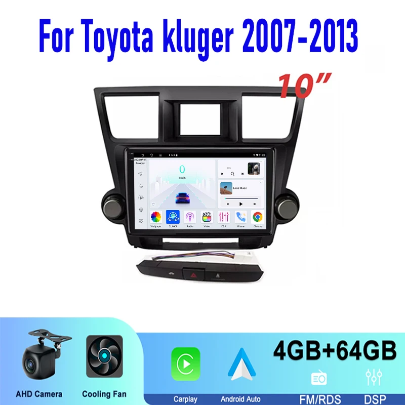GPS 10" For Toyota Kluger 2007-2013 Car Radio Stereo Wireless Carplay Apple Android 15 Auto Head Unit Navi WIFI Camera 4-64GB
GPS 10" For Toyota Kluger 2007-2013 Car Radio Stereo Wireless Carplay Apple Android 15 Auto Head Unit Navi WIFI Camera 4-64GB