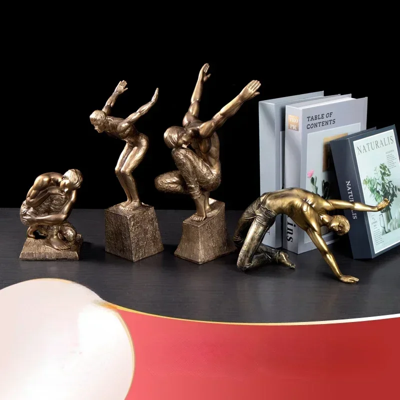 Style sports figure ornaments imitation copper figure sculpture resin crafts male Yoga ornaments
Style sports figure ornaments imitation copper figure sculpture resin crafts male Yoga ornaments