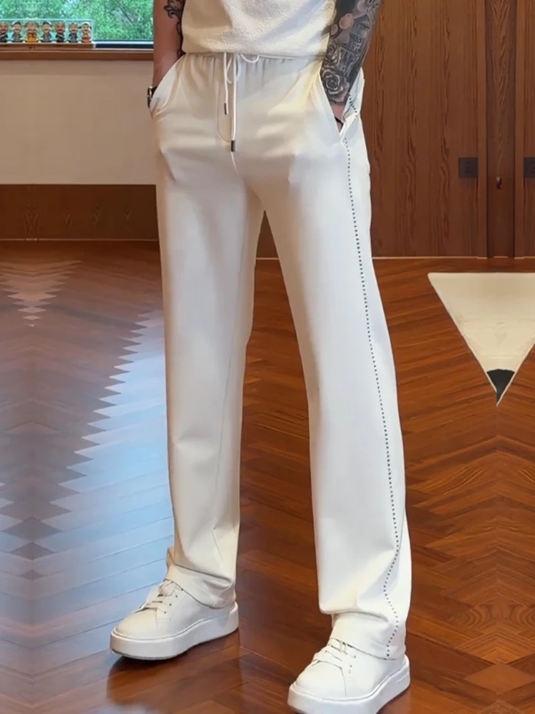 Spring Summer Men's Casual Pants Luxury Lightweight Straight Leg Comfortable Pure Color Drapey Fashionable Long Trousers
Spring Summer Men's Casual Pants Luxury Lightweight Straight Leg Comfortable Pure Color Drapey Fashionable Long Trousers