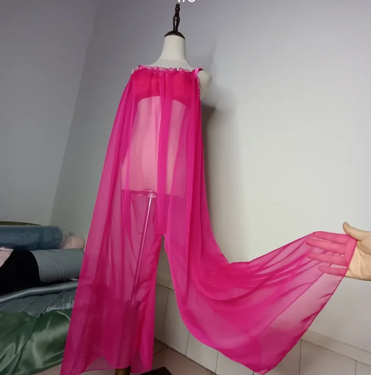 Sexy Scarf Perspective Suspender Jumpsuit Ultra-thin Silky Touch Ruffled Couple Loose Bodysuit Beach Style Sleeveless Romper
Sexy Scarf Perspective Suspender Jumpsuit Ultra-thin Silky Touch Ruffled Couple Loose Bodysuit Beach Style Sleeveless Romper