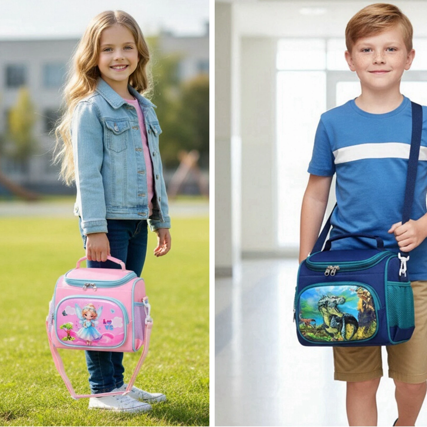 Reusable Insulated Lunch Bag for Kids Teens & Adults with Adjustable Shoulder Strap - Large Durable Lunch Bag Tote for School
Reusable Insulated Lunch Bag for Kids Teens & Adults with Adjustable Shoulder Strap - Large Durable Lunch Bag Tote for School