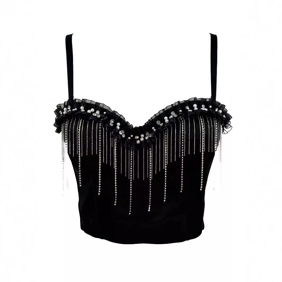 Женский черный сексуальный жилет для взрослых, украшение на цепочке, высококачественный бюстгальтер с рыбьей косточкой, рок, хип-хоп, музыкальный фестиваль, нижнее белье на подтяжках
Женский черный сексуальный жилет для взрослых, украшение на цепочке, высококачественный бюстгальтер с рыбьей косточкой, рок, хип-хоп, музыкальный фестиваль, нижнее белье на подтяжках