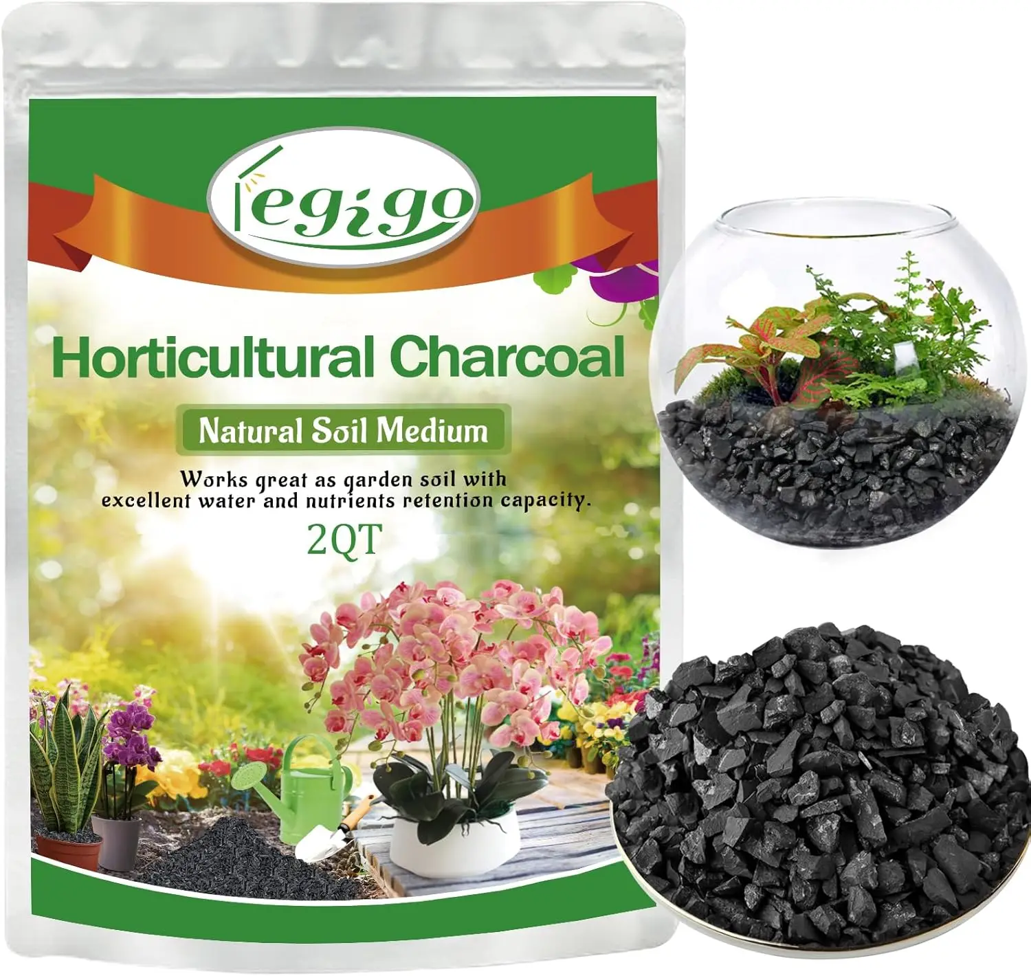 2 QT Gardening Charcoal - Natural Plant Charcoal, Biochar Soil Improver, Potting Mix Soil and Gardening
2 QT Gardening Charcoal - Natural Plant Charcoal, Biochar Soil Improver, Potting Mix Soil and Gardening