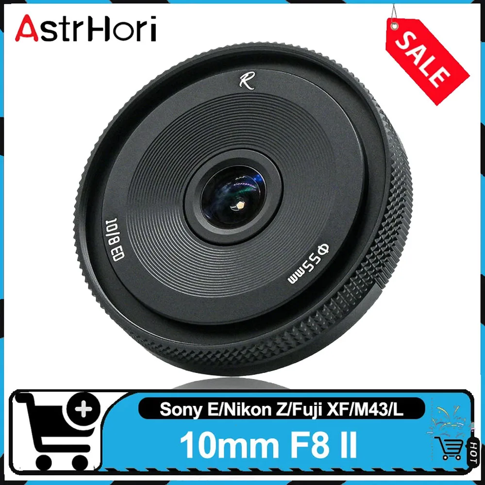 AstrHori 10mm F8 II APS-C Ultra-wide Angle Fisheye Lens Manual Focus Camera Lens Compatible with Sony E Fuji FX Olympus M43
AstrHori 10mm F8 II APS-C Ultra-wide Angle Fisheye Lens Manual Focus Camera Lens Compatible with Sony E Fuji FX Olympus M43