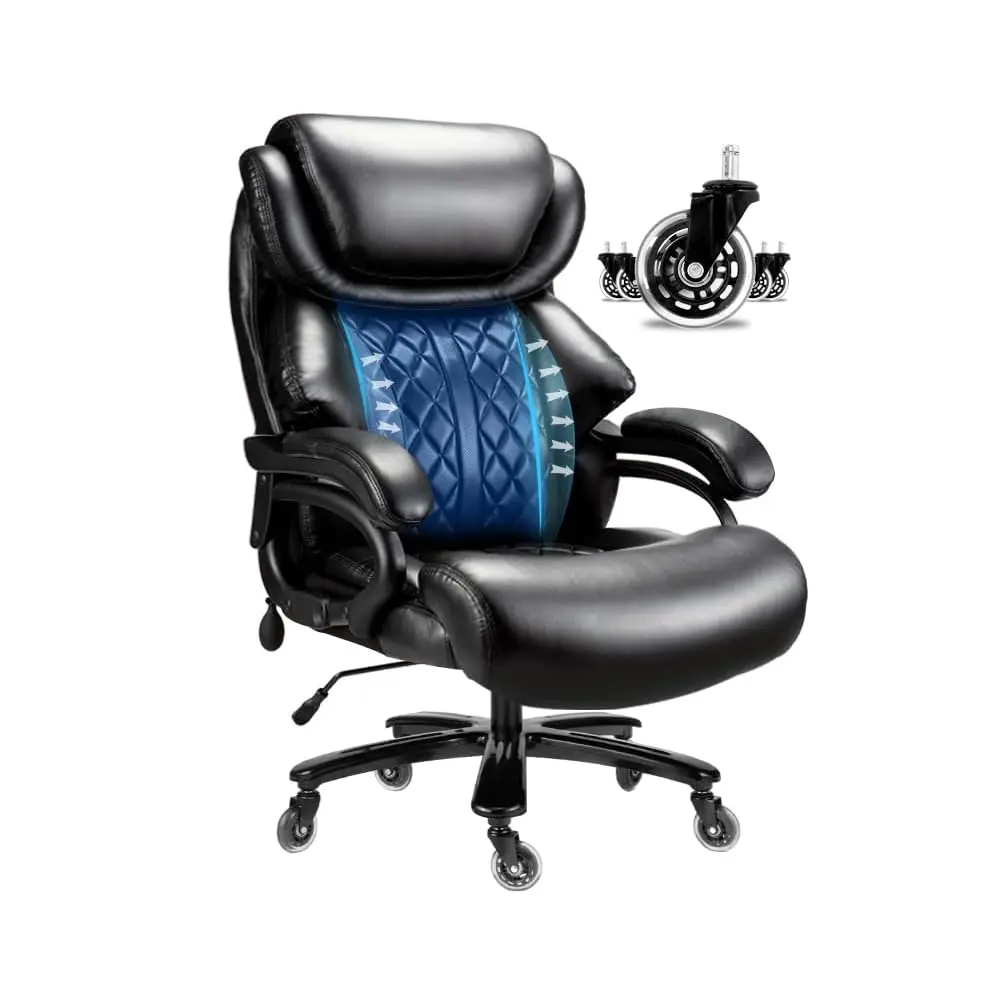 Big And Tall Office Chair 600Lbs- High Ba Executive Computer Chair For Heavy People With Adjustable Lumbar Support And Quiet
Big And Tall Office Chair 600Lbs- High Ba Executive Computer Chair For Heavy People With Adjustable Lumbar Support And Quiet