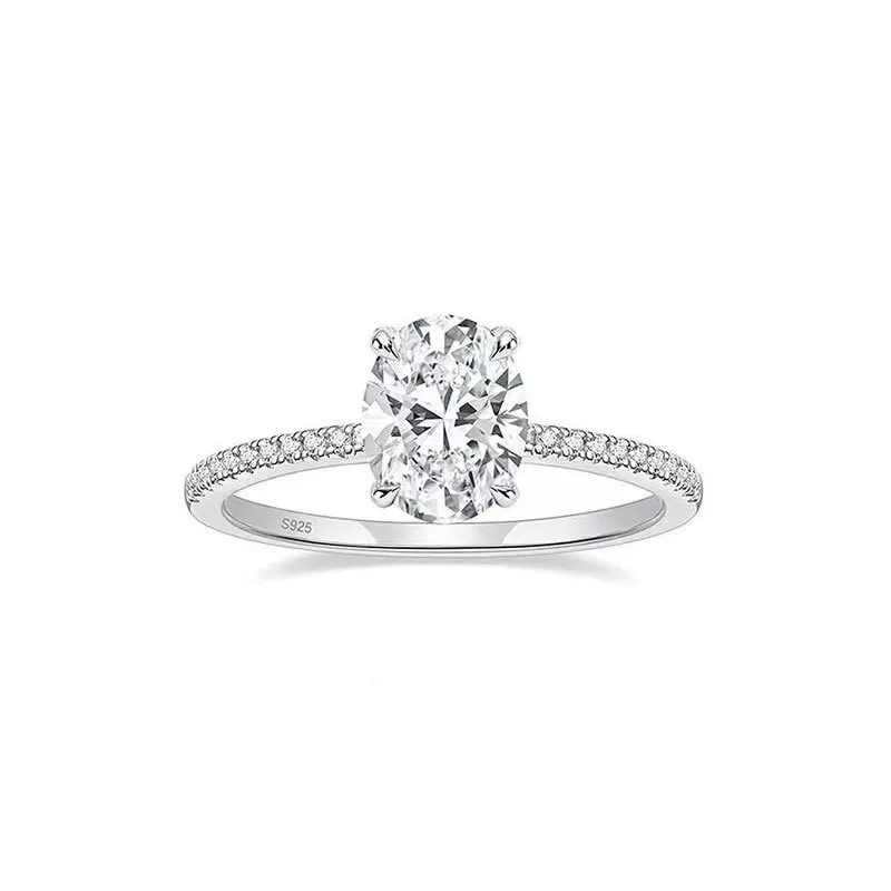 925 Sterling Silver Oval Pigeon Egg Mozzarella Diamond Ring Women's Jewelry Index Finger Ring Wedding Engagement Ring
925 Sterling Silver Oval Pigeon Egg Mozzarella Diamond Ring Women's Jewelry Index Finger Ring Wedding Engagement Ring