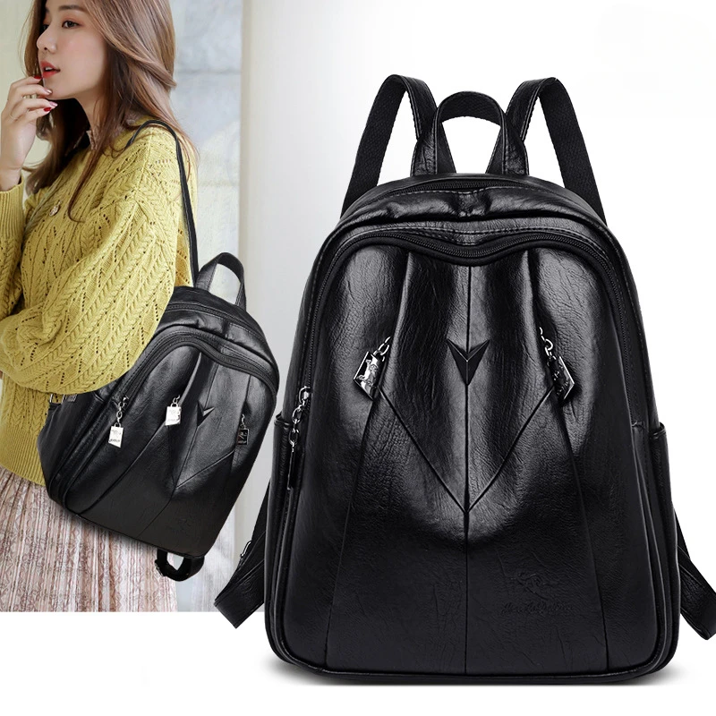High Quality Leather Female Vintage Bag Large Capacity Women Purses and Backpack School Bags Ladies Travel Bagpack
High Quality Leather Female Vintage Bag Large Capacity Women Purses and Backpack School Bags Ladies Travel Bagpack