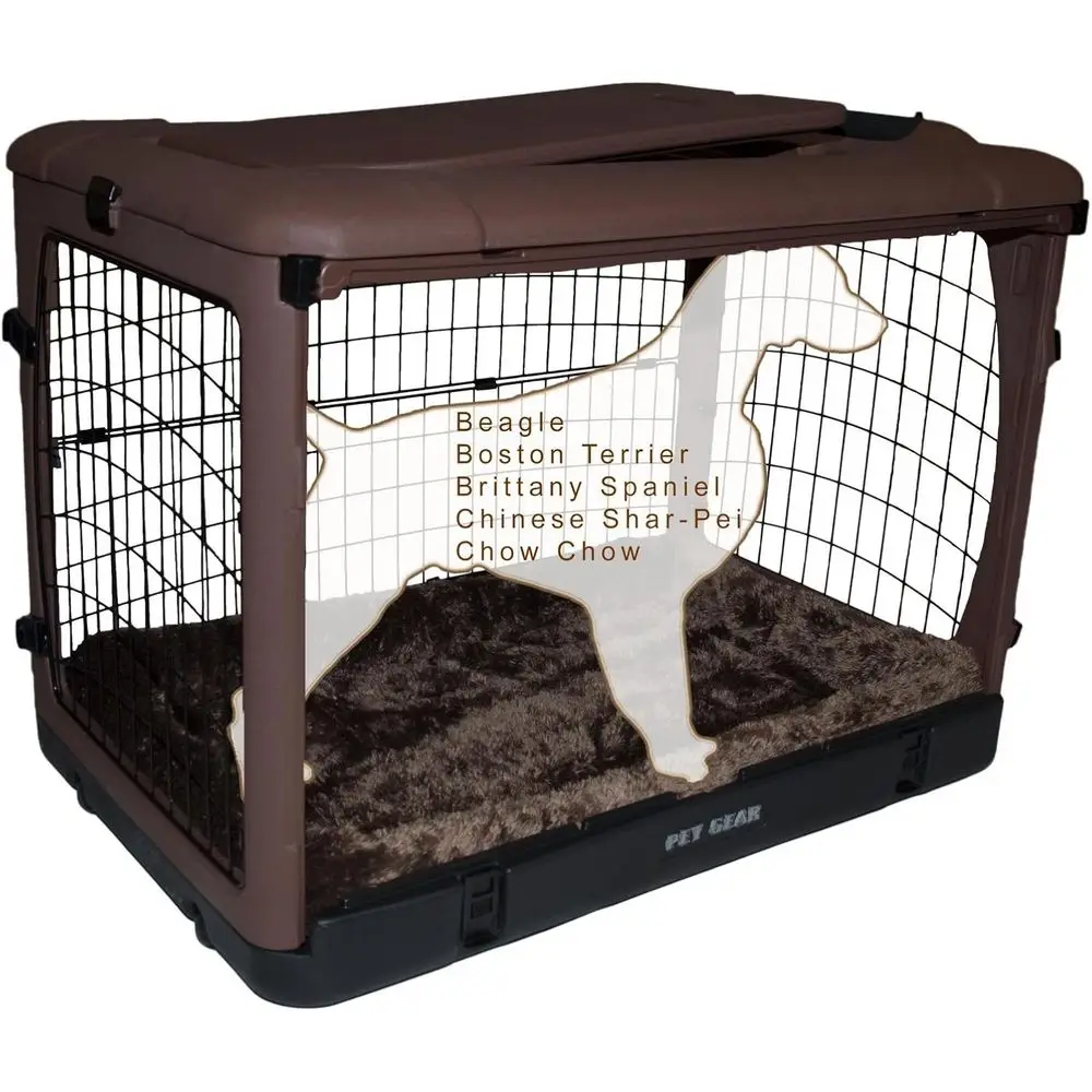 4 Door Steel Crate with Plush Bed and Travel Bag for Cats/Dogs, Easy Setup, Built-in Handle/Wheels, 36-inch
4 Door Steel Crate with Plush Bed and Travel Bag for Cats/Dogs, Easy Setup, Built-in Handle/Wheels, 36-inch