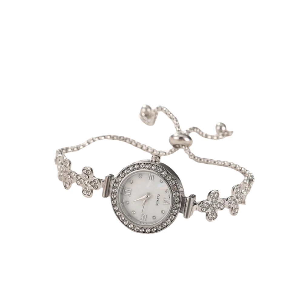 Slim Strap Ladies Quartz Watch Round Dial Small Dial Women Quartz Watch Leaf Design Pull Adjustable Rhinestone Watch
Slim Strap Ladies Quartz Watch Round Dial Small Dial Women Quartz Watch Leaf Design Pull Adjustable Rhinestone Watch