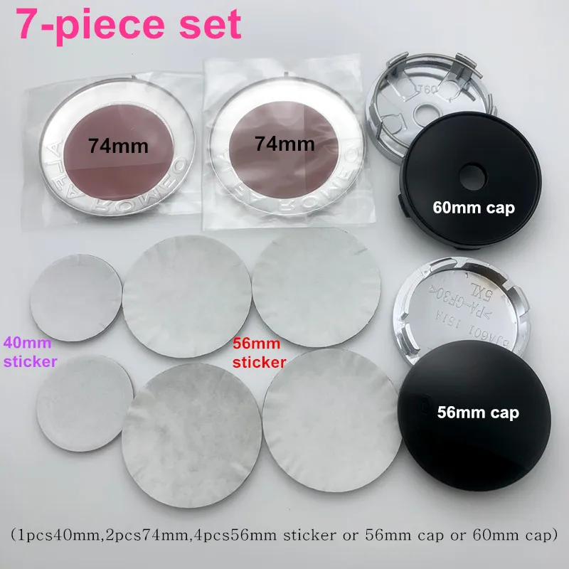 2x74mm 4x56mm 1x40mm foralfa romeo Car emblem Wheel Cover caps front Hood badge rear Trunk Steering sticker Styling
2x74mm 4x56mm 1x40mm foralfa romeo Car emblem Wheel Cover caps front Hood badge rear Trunk Steering sticker Styling